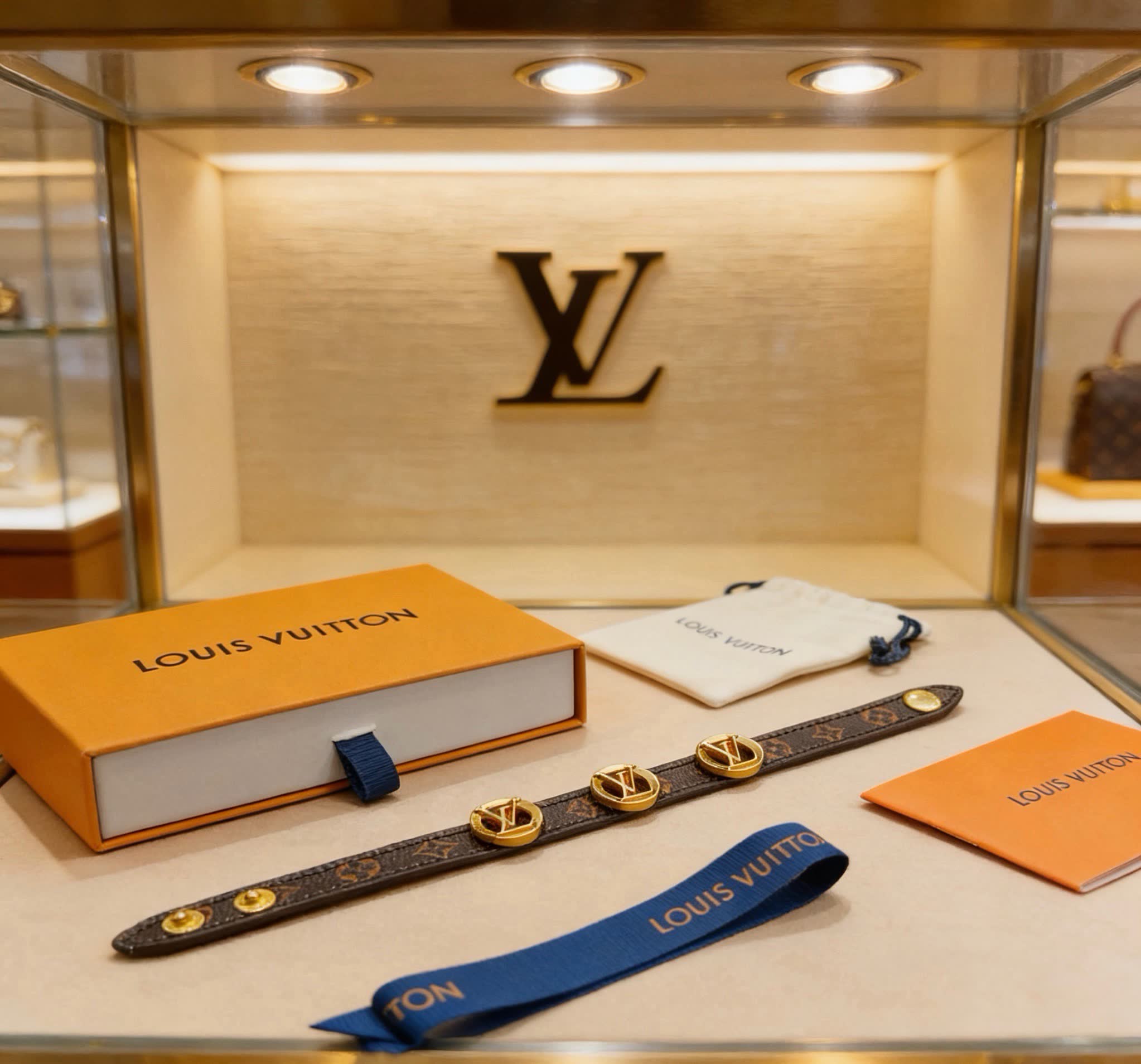 Louis Vuitton Monogram Leather Bracelet
